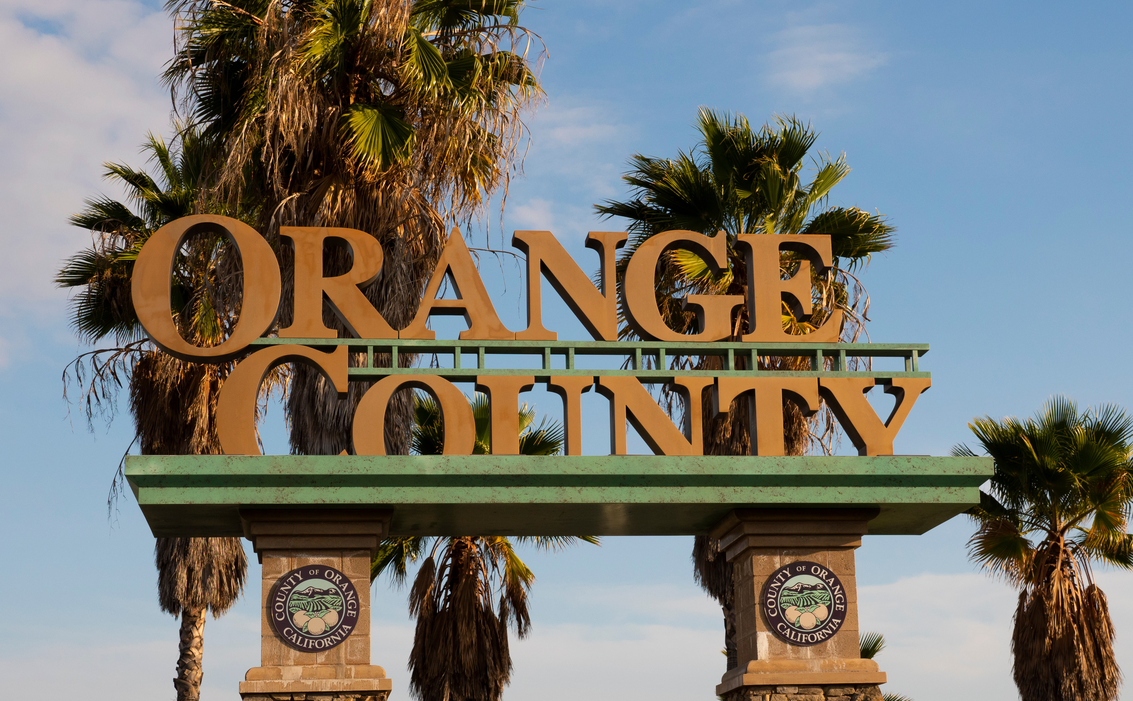 Costa Mesa and Huntington Beach with general images reflecting each cities style